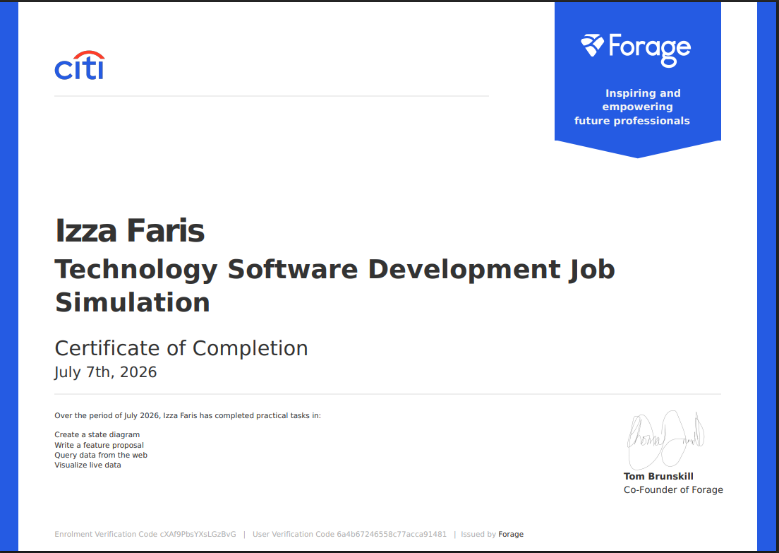 Technology Software Development Job Simulation